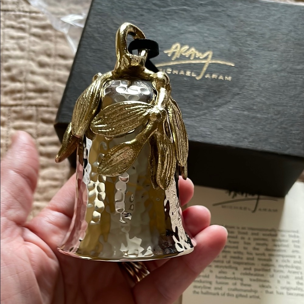 Michael Aram Gold Leaf Silver Bell